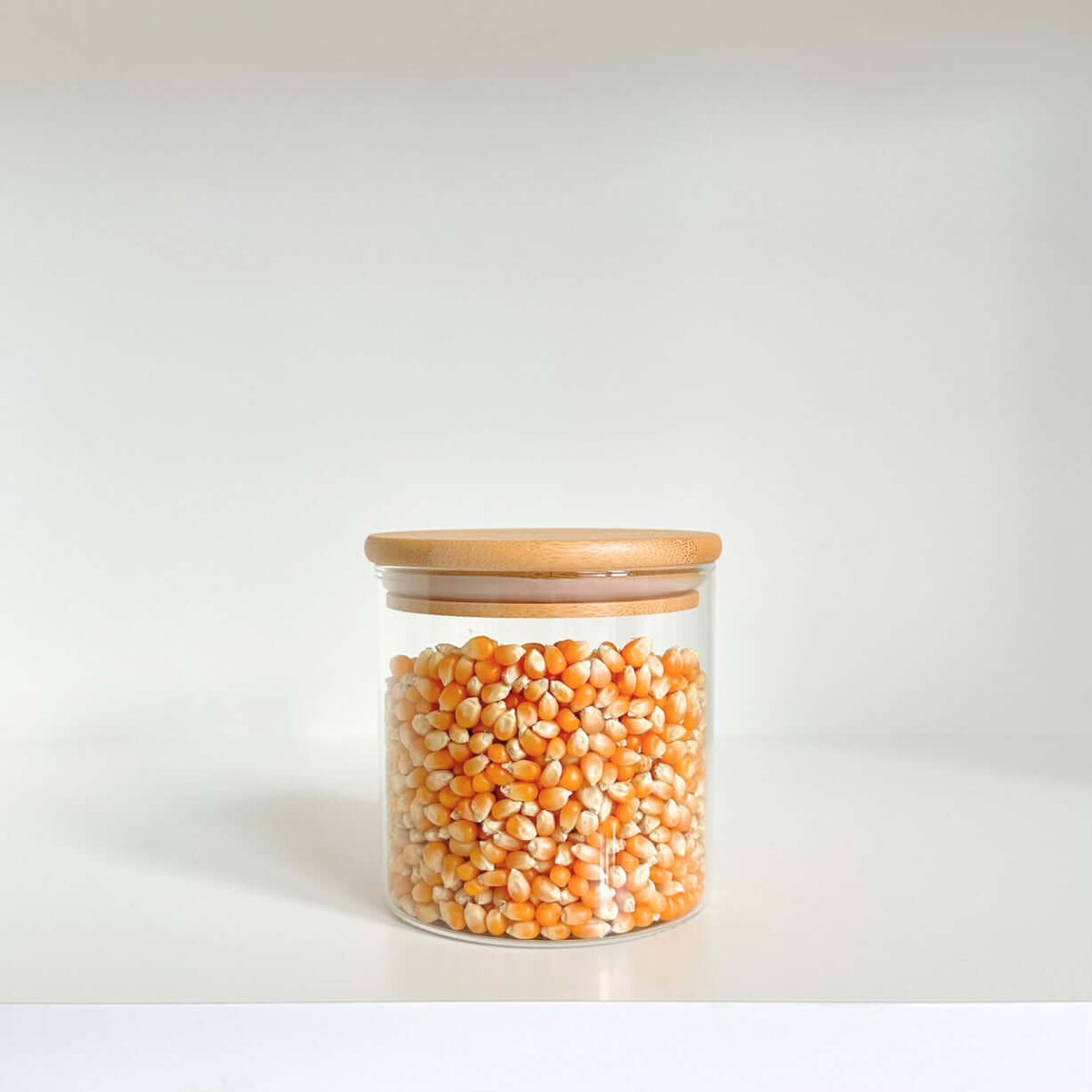 Round Glass Jar with Bamboo Lid - 700ml