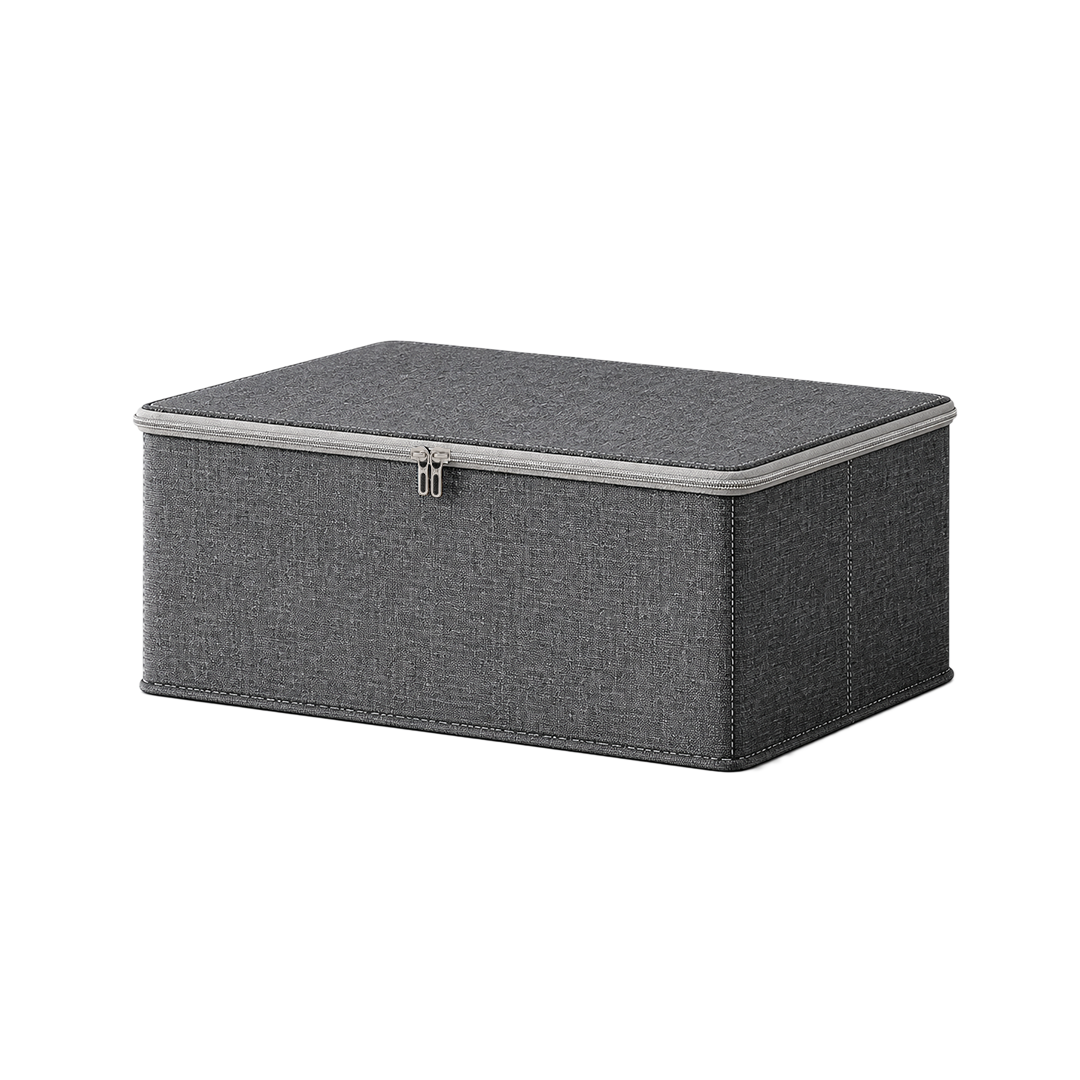 SOGA (30x20x13cm) Grey Fabric Storage Box Home Organizer (Small)