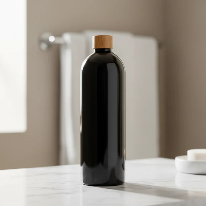 Black Screw Top Bottle – 500 ml Refillable Storage