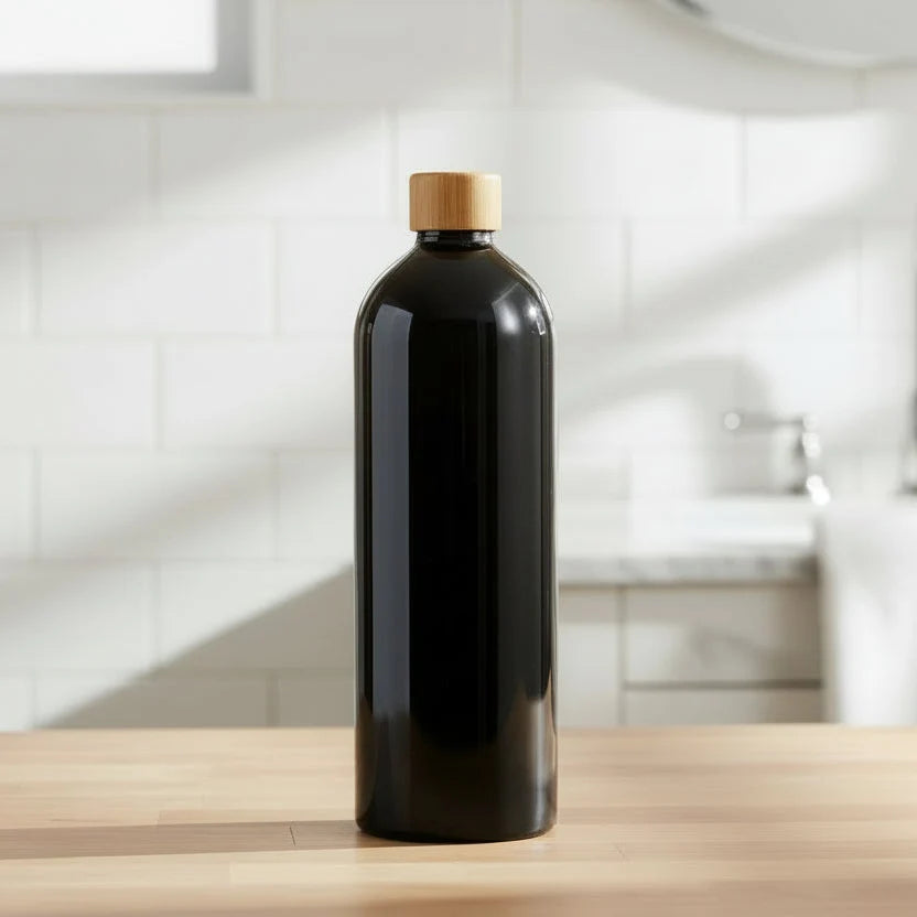 Black Screw Top Bottle – 500 ml Refillable Storage