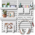 Pegboard Combination Kit - 4 Panels with 18 Accessories - White