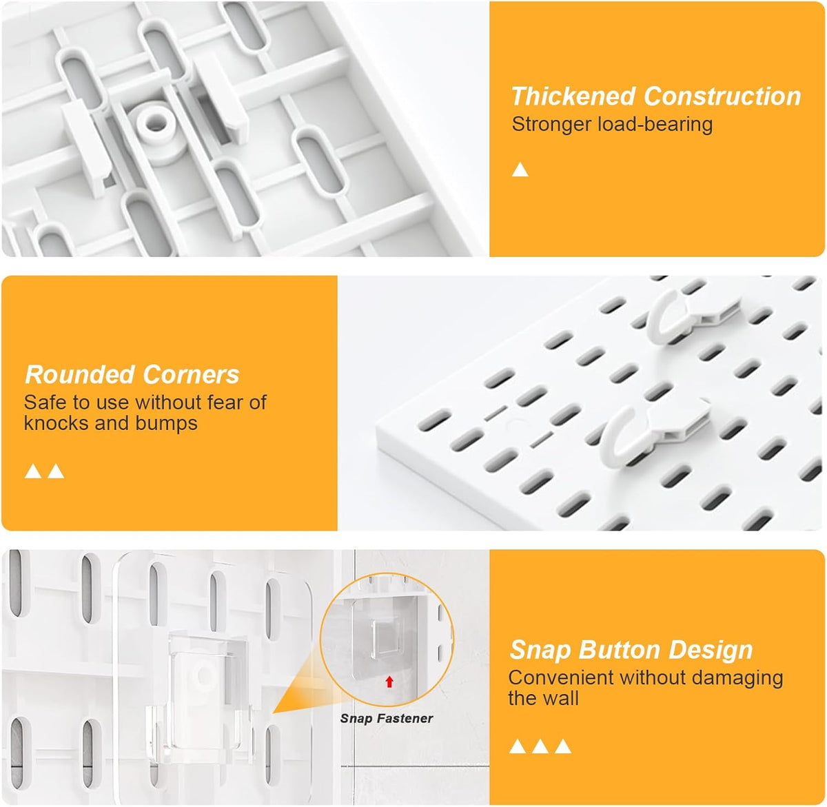 Modular Pegboard Wall Organiser Kit with 6 Panels & 21 Accessories