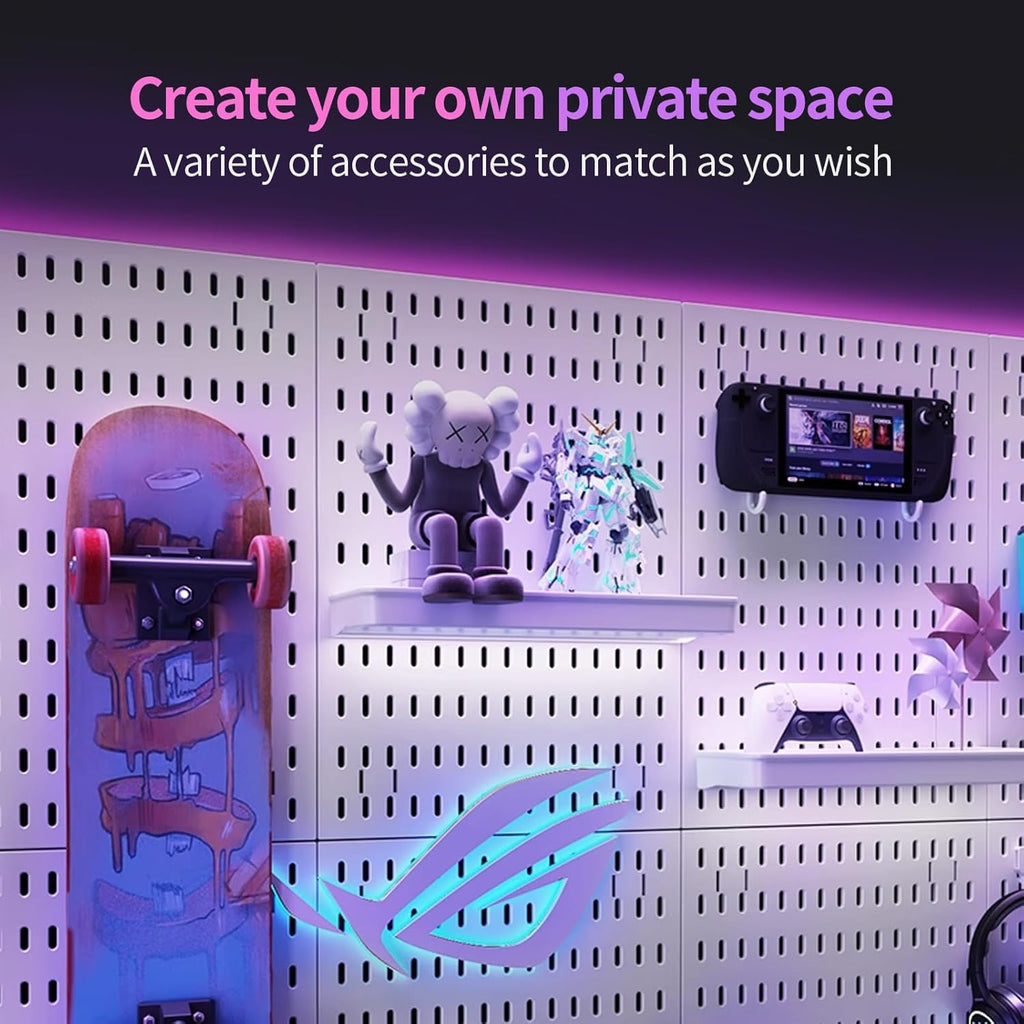 Pegboard Wall Organiser Kit with 4 Modular Panels & 19 Accessories