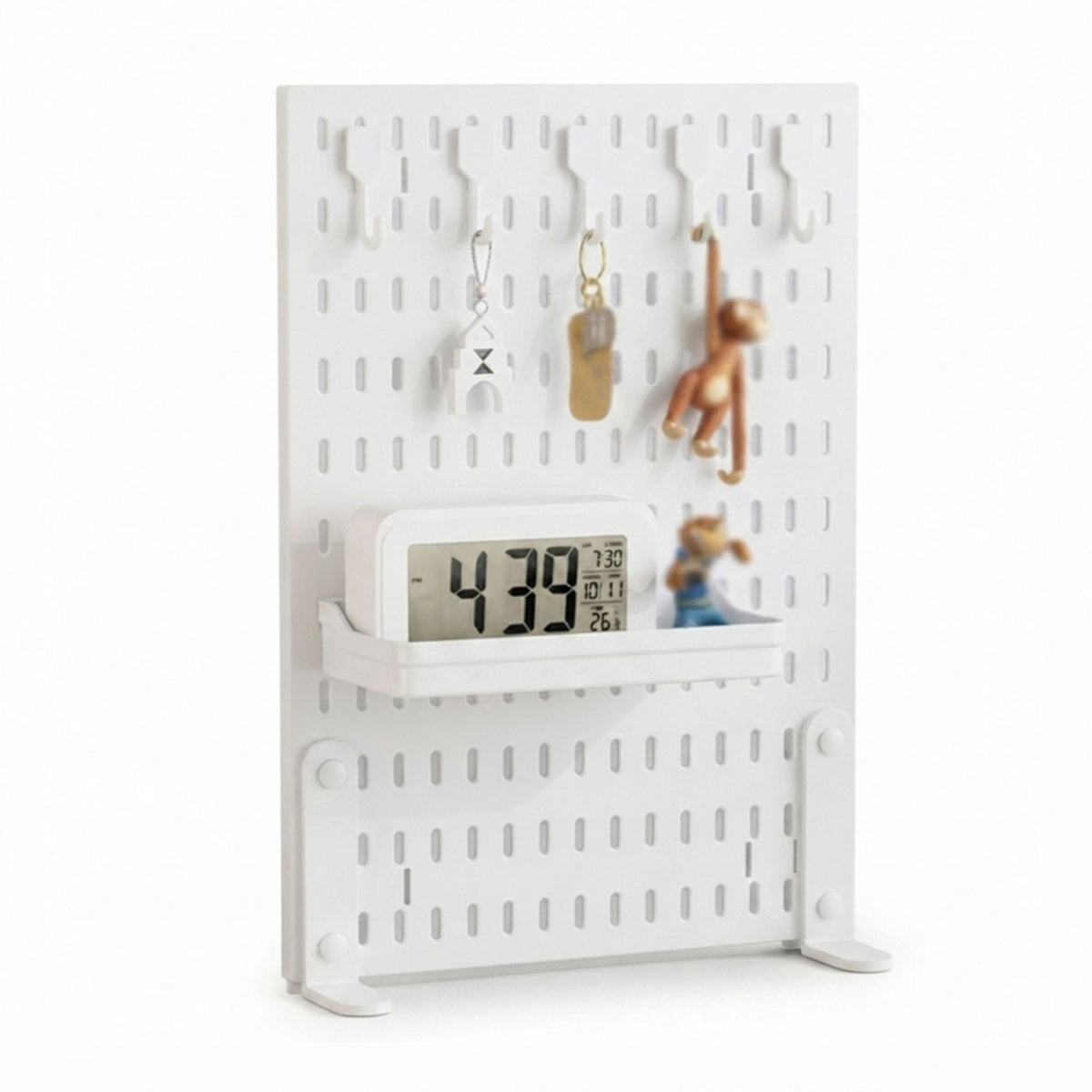 Desk Pegboard Organiser Kit with Hooks - Tray & Mount for Home Office
