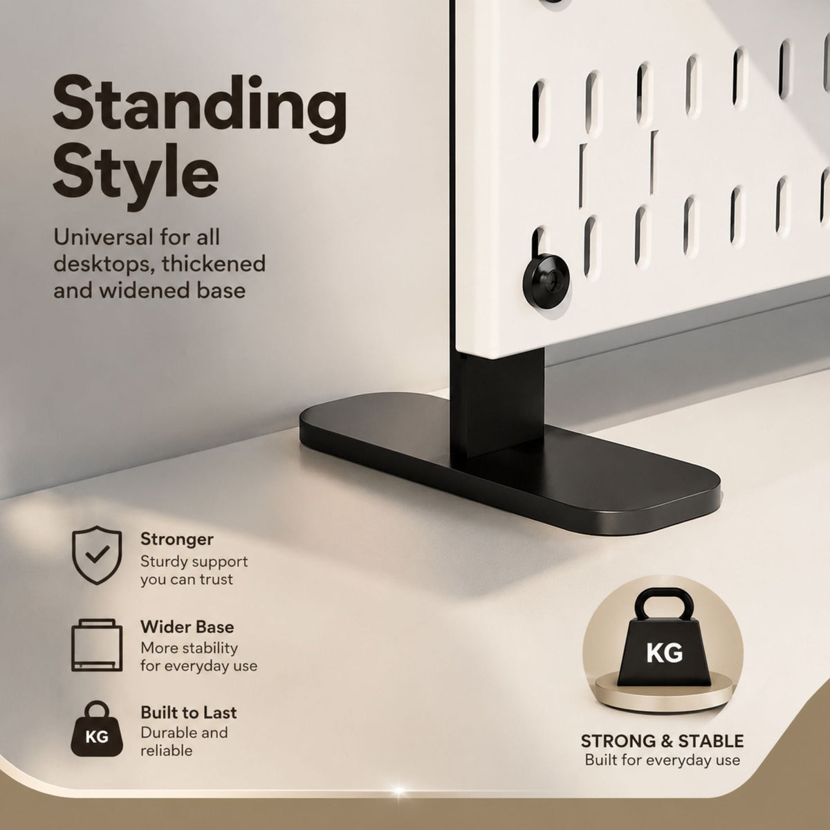 Desk Pegboard Organiser Kit with Hooks - Tray & Mount for Home Office