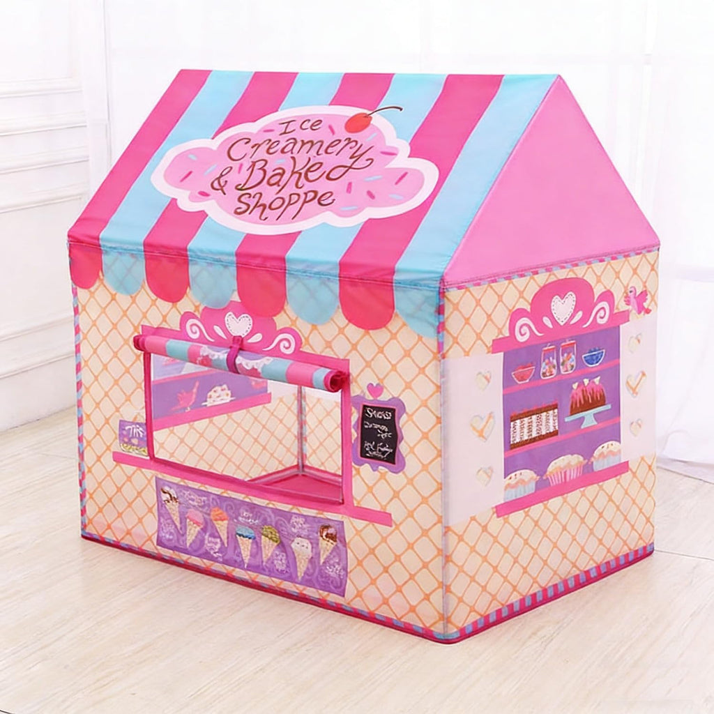 Kids Ice Cream Bakery Play Tent Pink Pop Up Playhouse