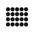 Toy Room Organisational Stickers – 36 Pack Round Labels