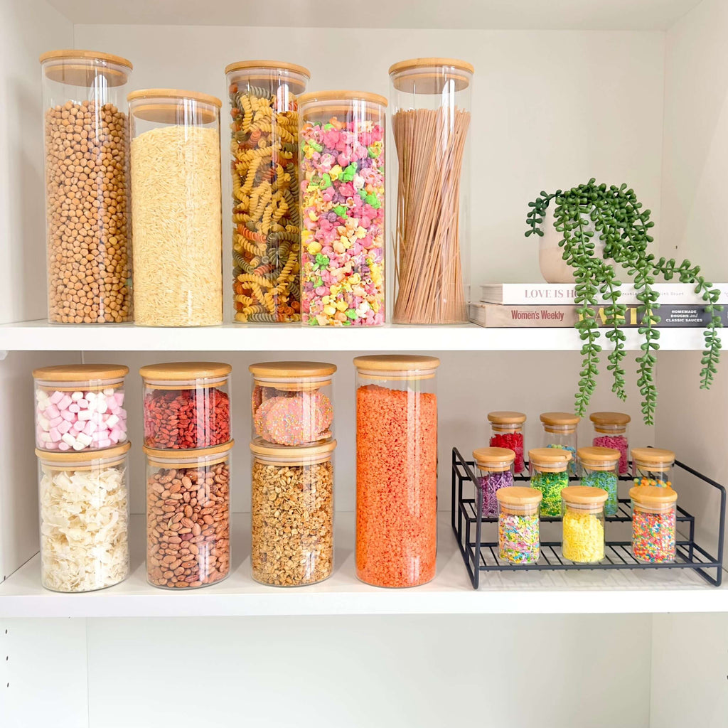 Round Glass Jar with Bamboo Lid - 1400ml