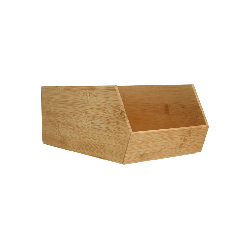 Bamboo Stackable Basket – Space-Saving Kitchen Organisation