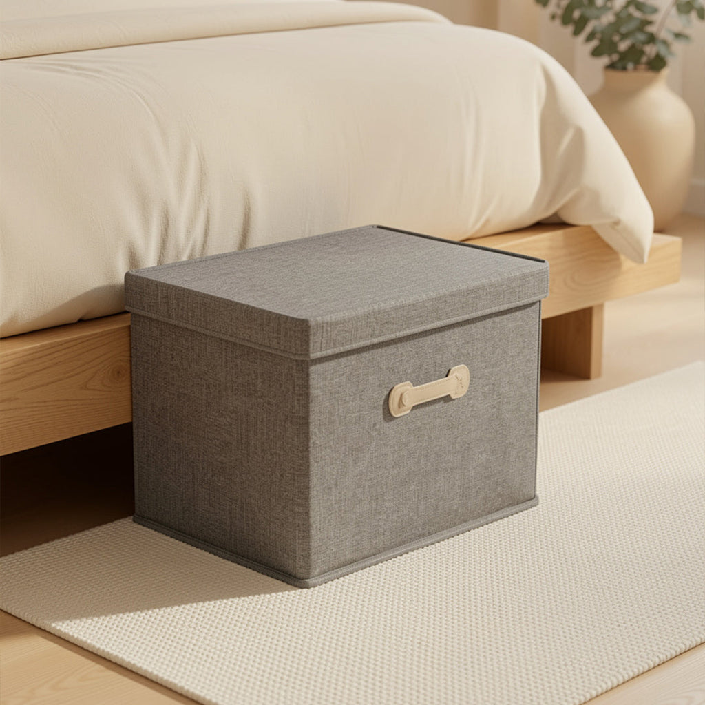 SOGA (46x36x28cm) Grey 45L Fabric Storage Box Organizer