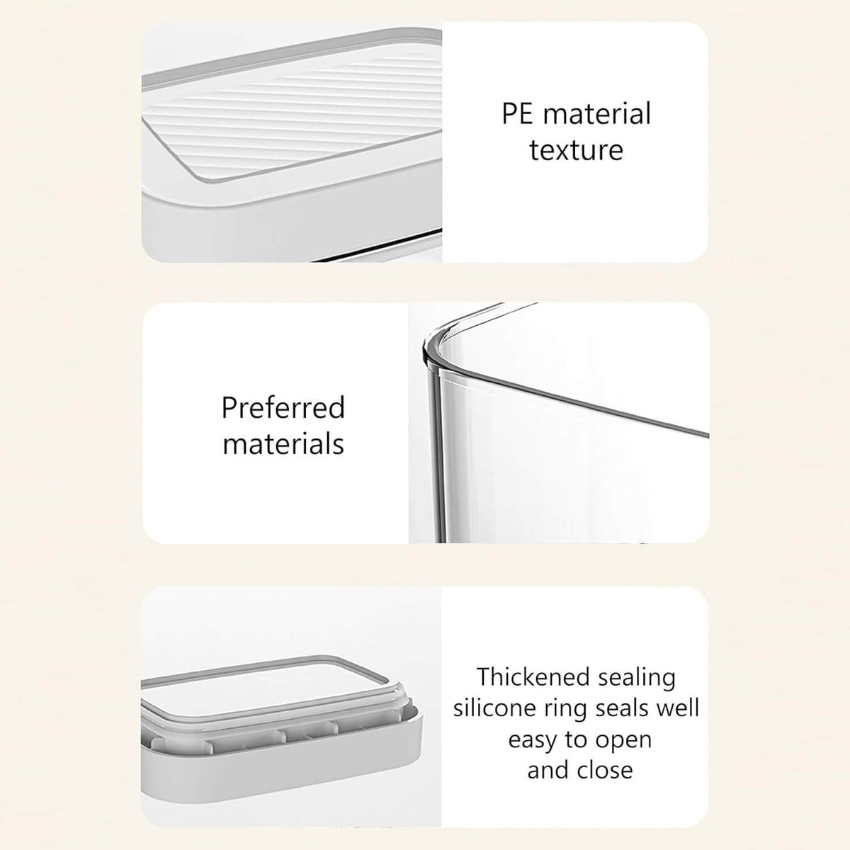 Elegant White Airtight Container – 1600ML