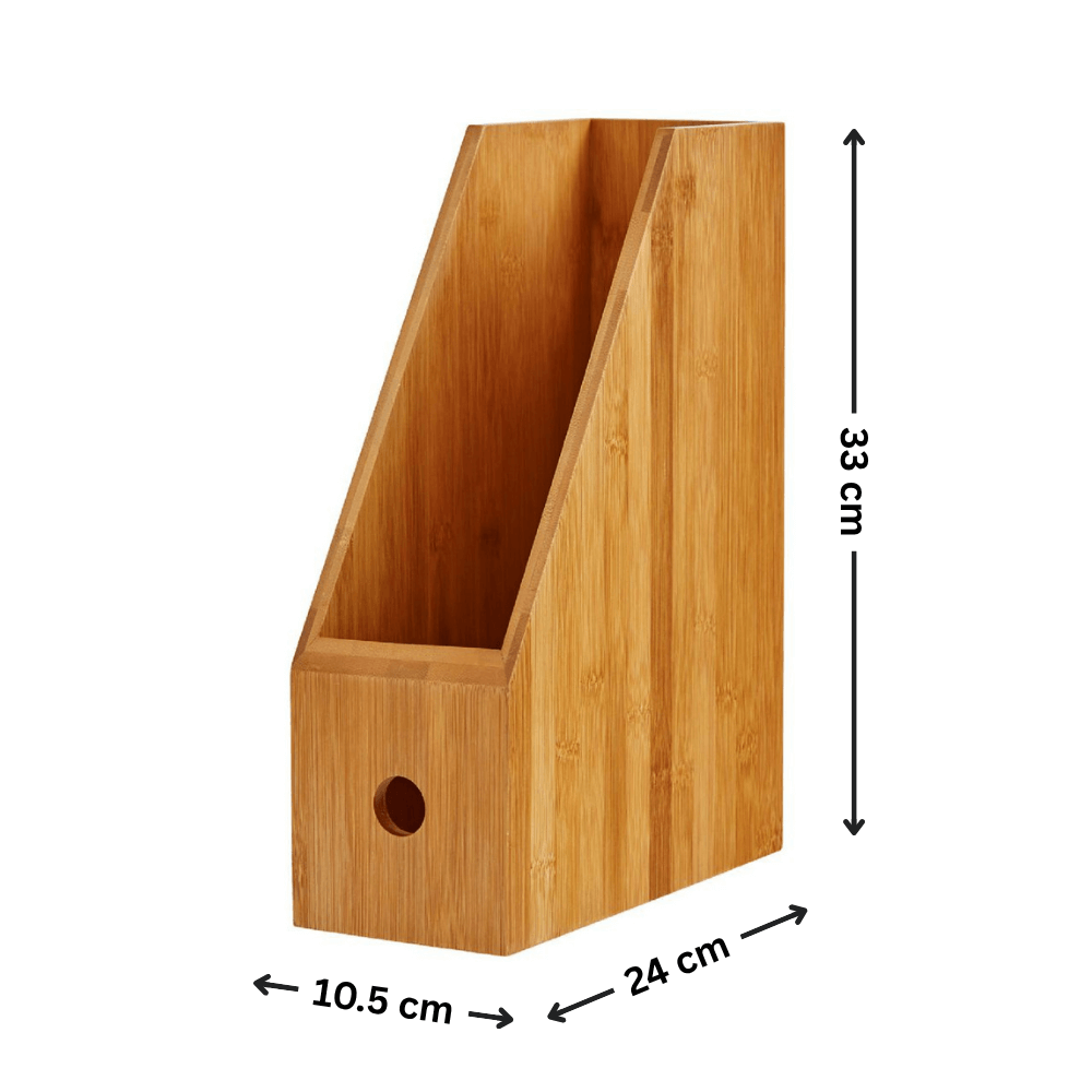 Bamboo Magazine Holder for Home & Office Storage