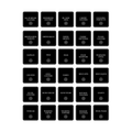 Laundry & Cleaning Labels – 30 Square Stickers