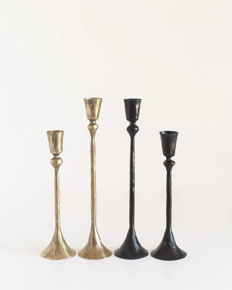 Gemini Hand Forged Iron Candlestands