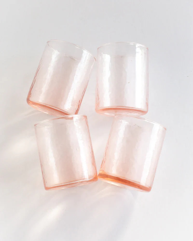 Handblown Hammered Glasses | Set of 4