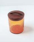 Medium Hammered Glass Canisters with Wood Lid