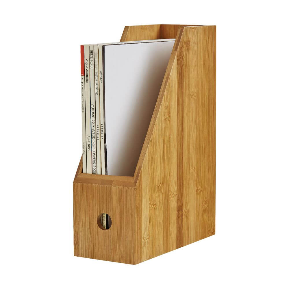 Bamboo Magazine Holder for Home & Office Storage