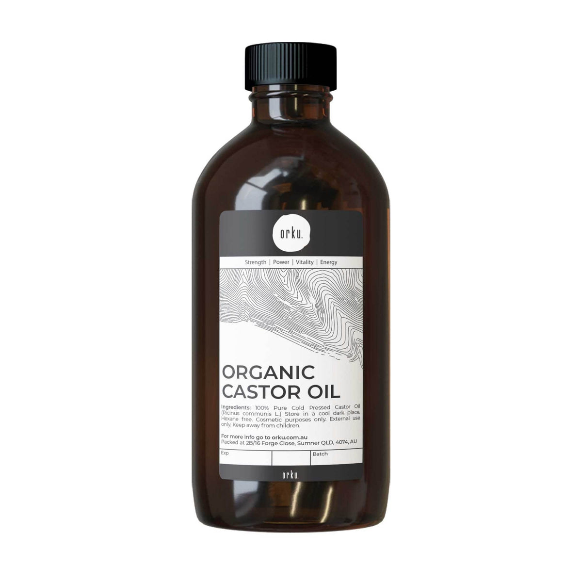 Orku Organic Castor Oil - Hexane Free Cold Pressed