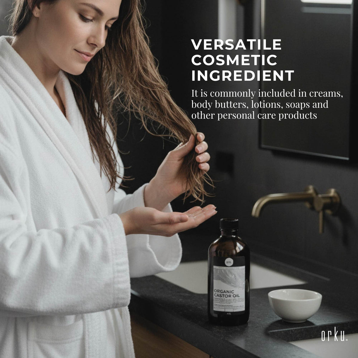 Orku Organic Castor Oil - Hexane Free Cold Pressed