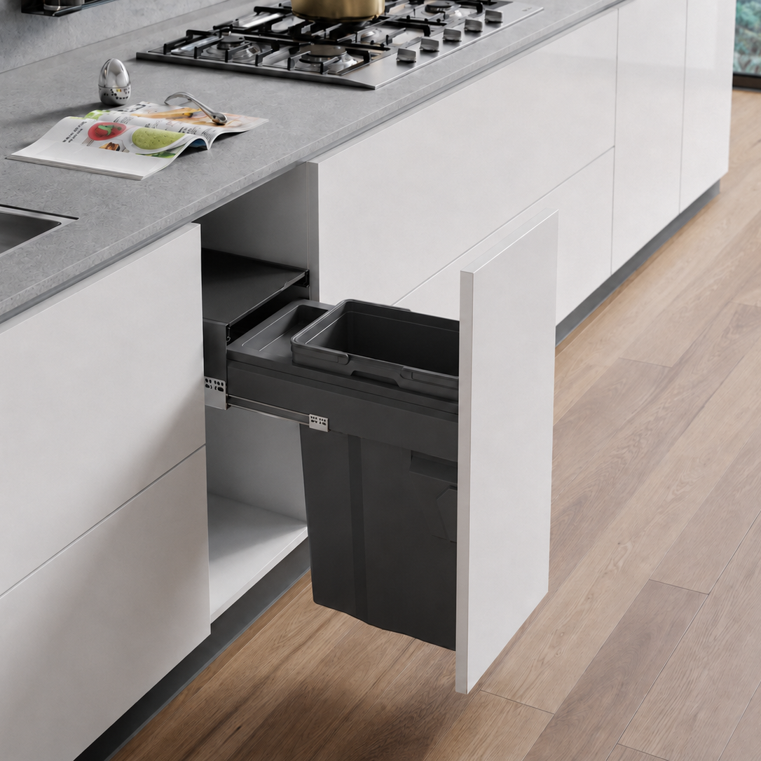Pull-Out Kitchen Bin – 300mm Cabinet (32L)