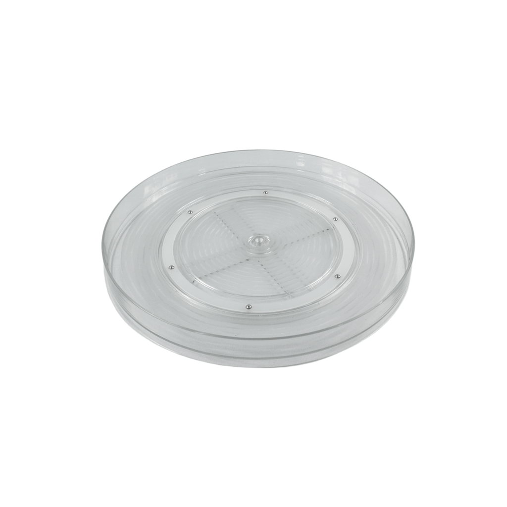 Short Round Clear Rotating Tray - Lazy Susan