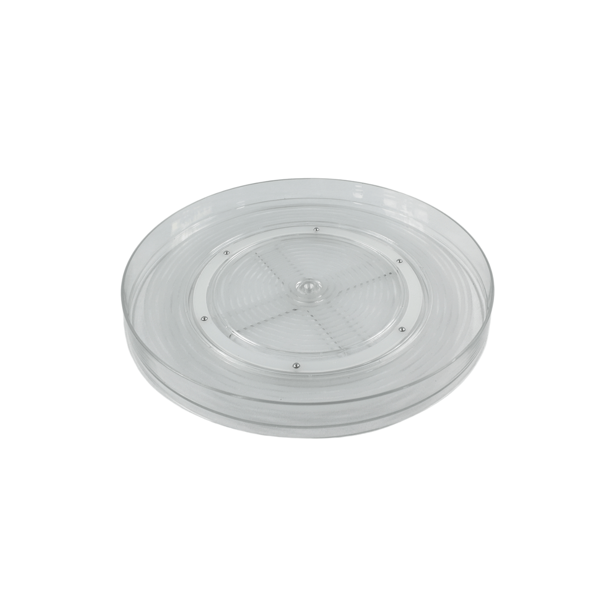 Short Round Clear Rotating Tray - Lazy Susan