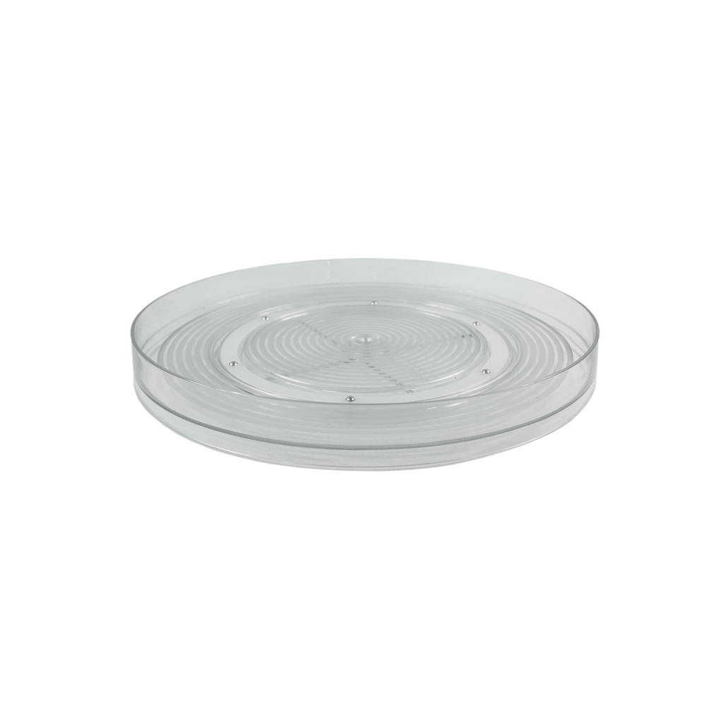 Short Round Clear Rotating Tray - Lazy Susan