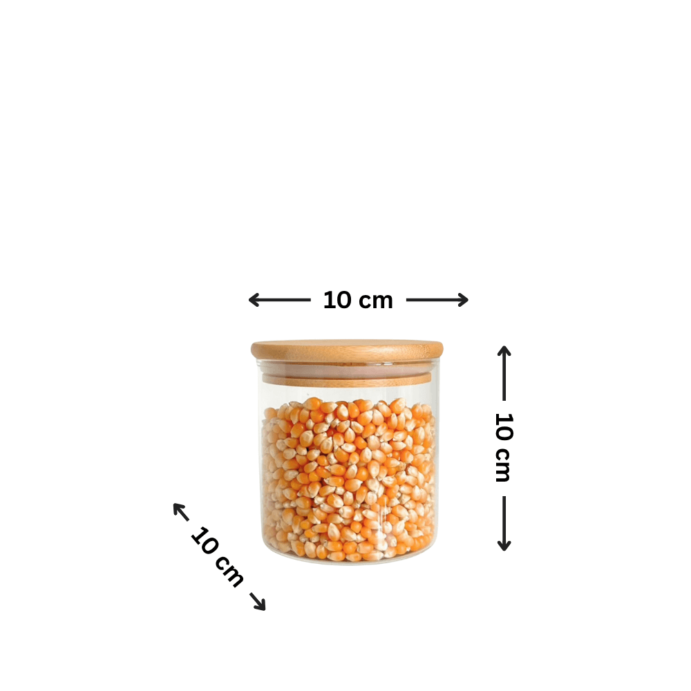 Round Glass Jar with Bamboo Lid - 700ml
