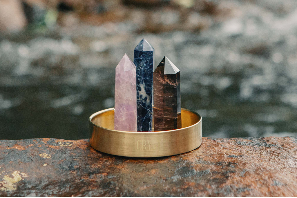 Sagittarius Crystal Trio - Smoky Quartz, Amethyst + Sodalite-1
