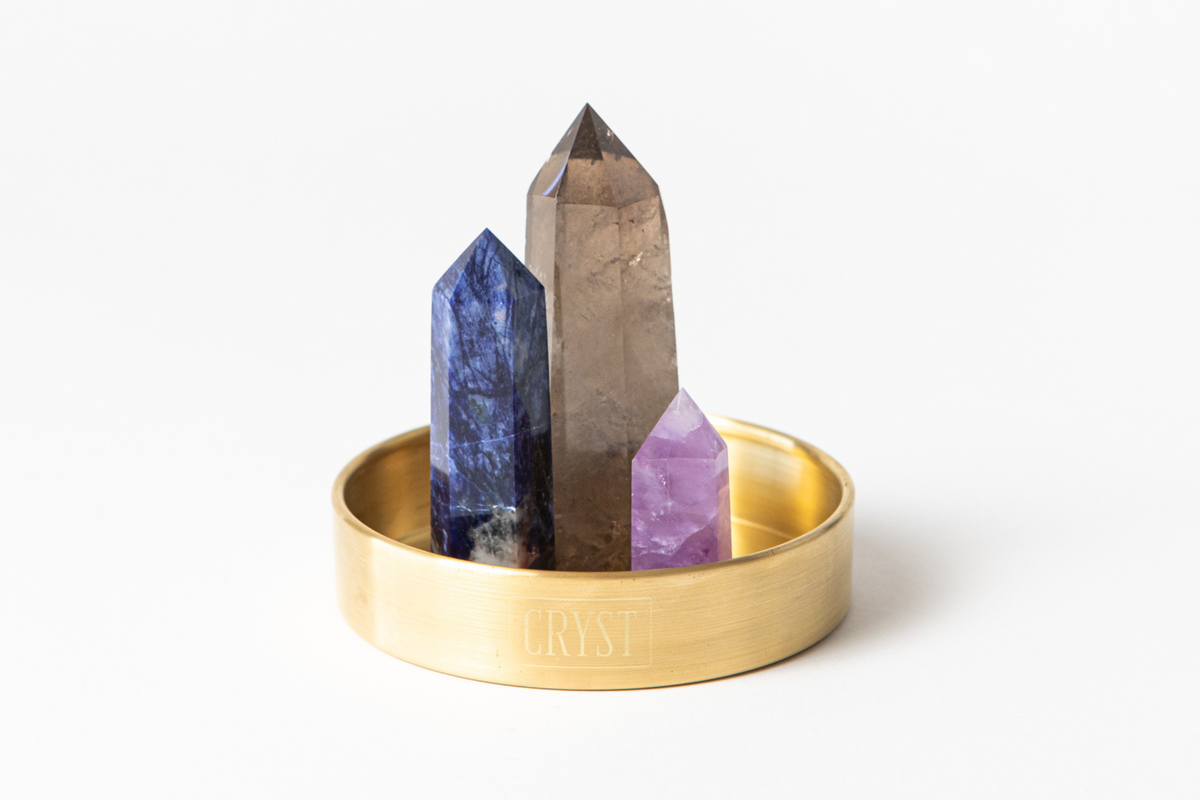 Sagittarius Crystal Trio - Smoky Quartz, Amethyst + Sodalite-0