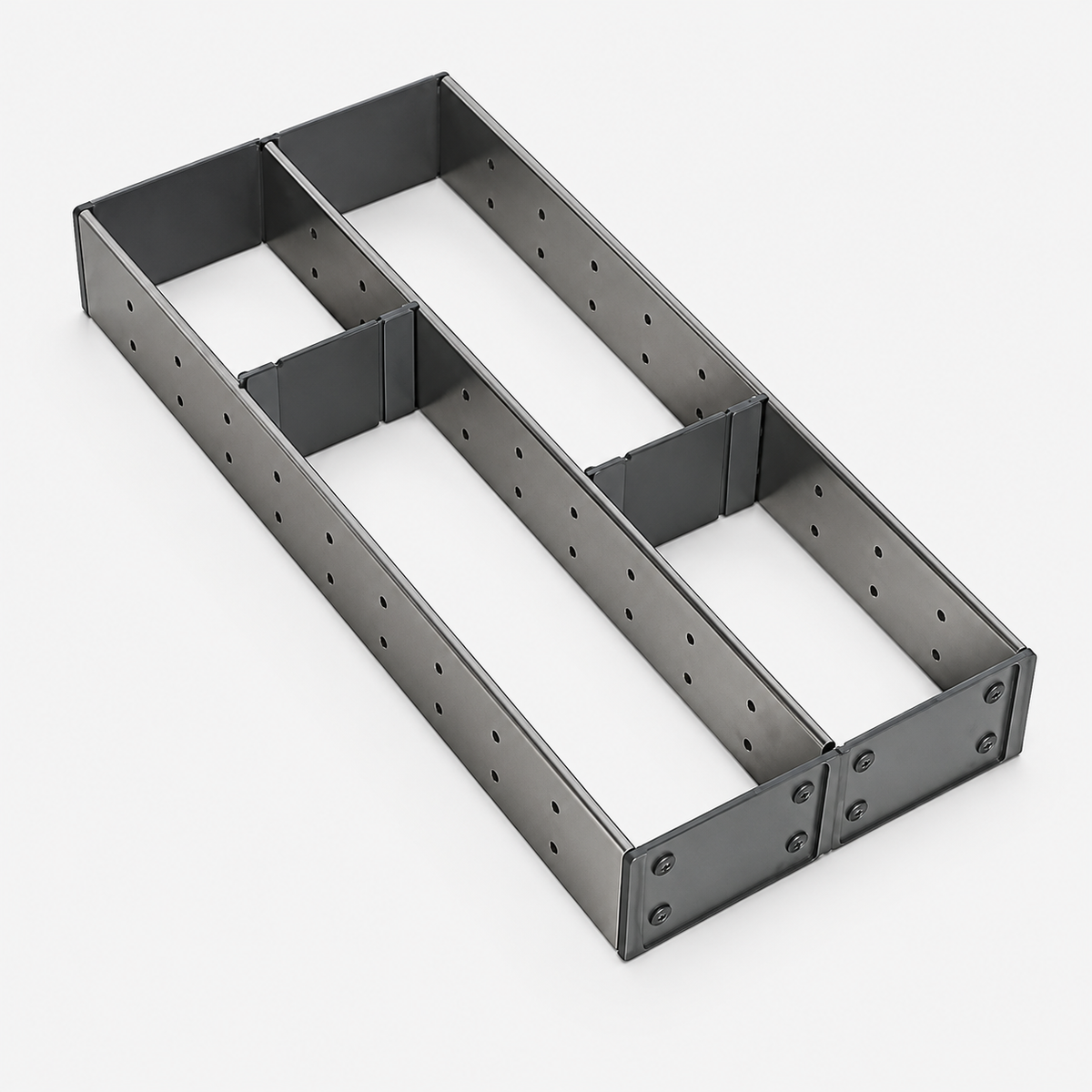 Stainless Steel Utensil Organiser – Double Compartment Holder
