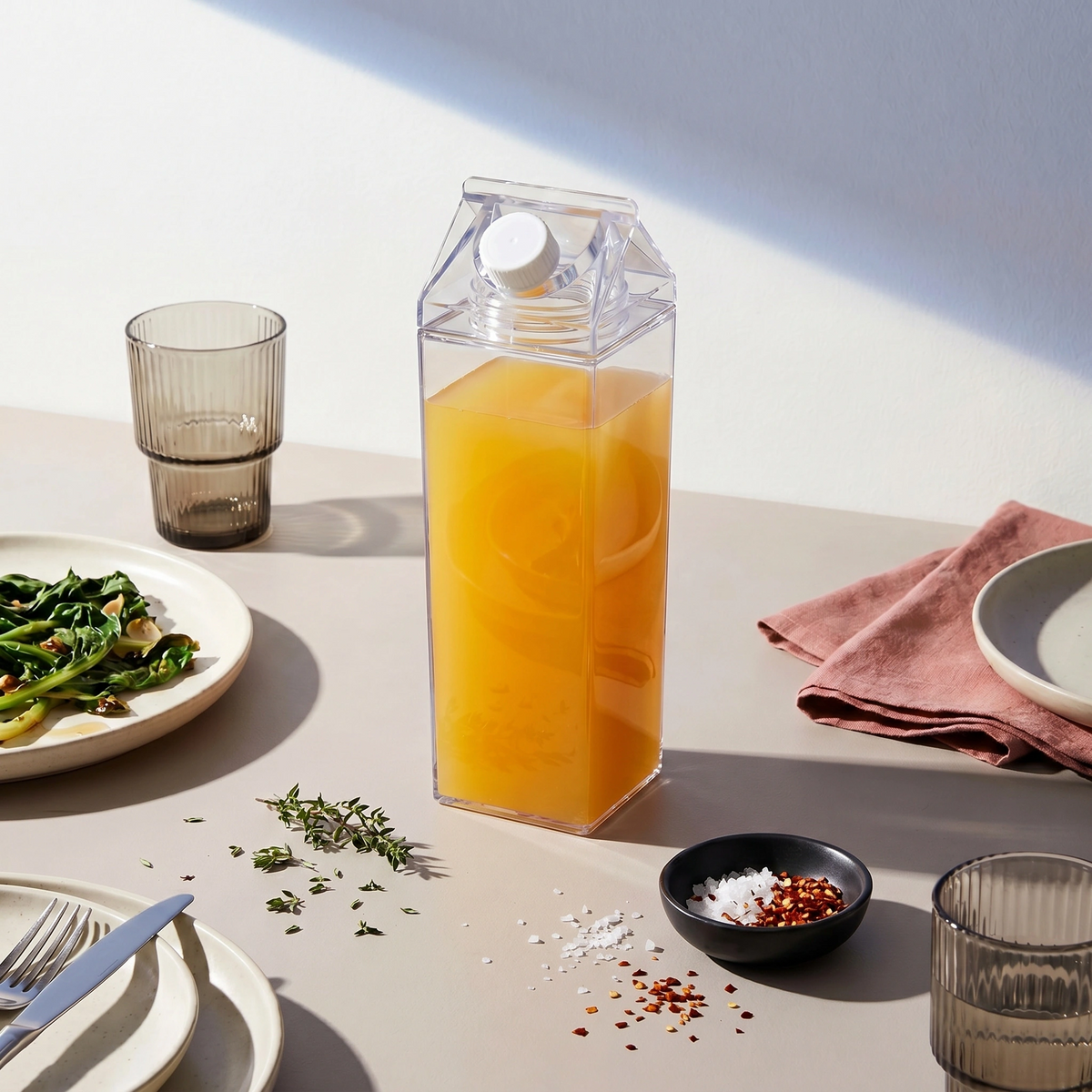 Clear Drink Container – 1 Liter