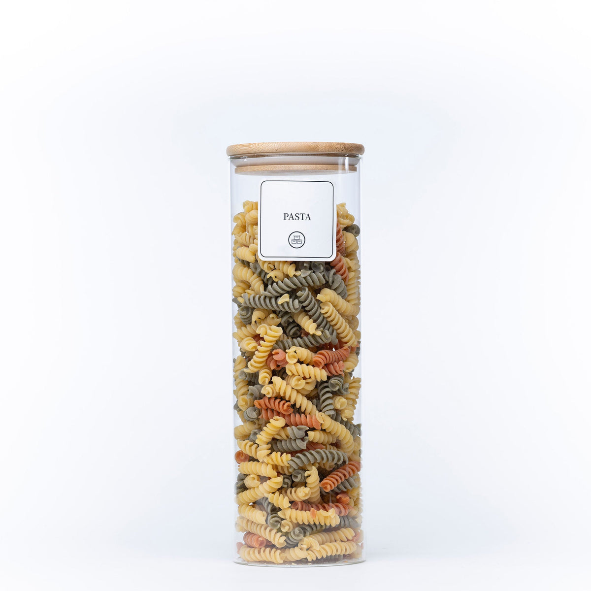 Glass Kitchen Jars with Lids, Bamboo, 8 Sizes
