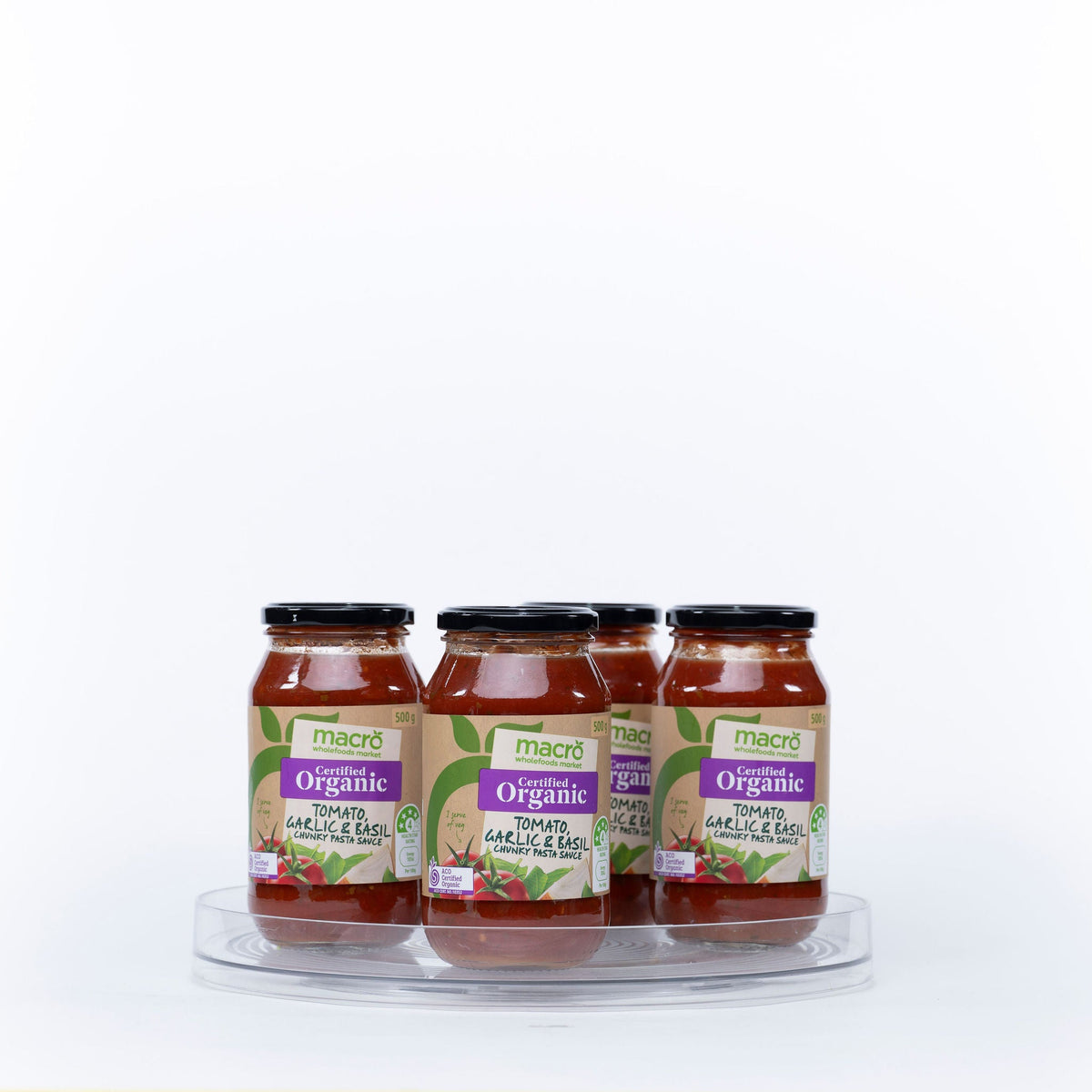 Short Round Clear Rotating Tray - Lazy Susan