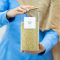 Square Glass Jar with Bamboo Lid – 1250ml