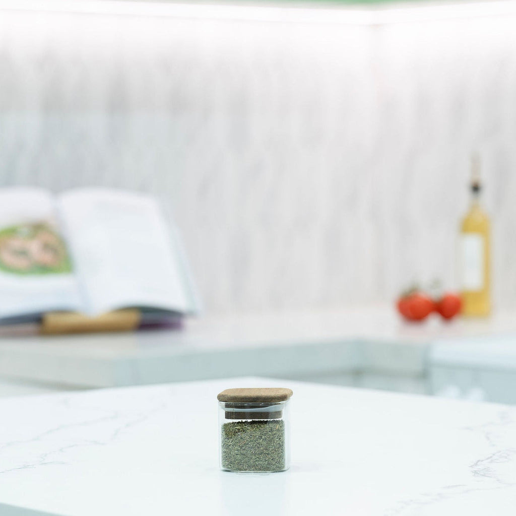 Square Acacia Spice Jars – 3 Sizes