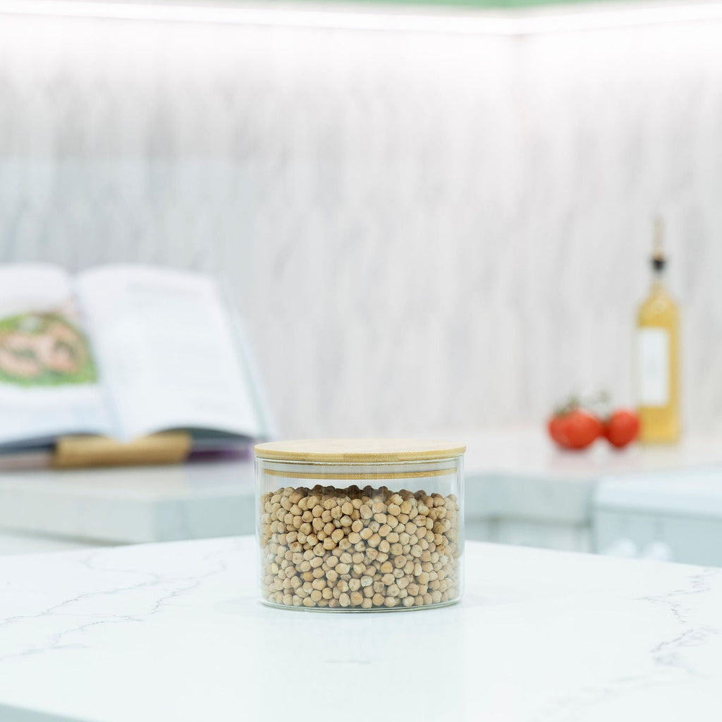Large Glass Storage Jar with Bamboo Lid 1.6L