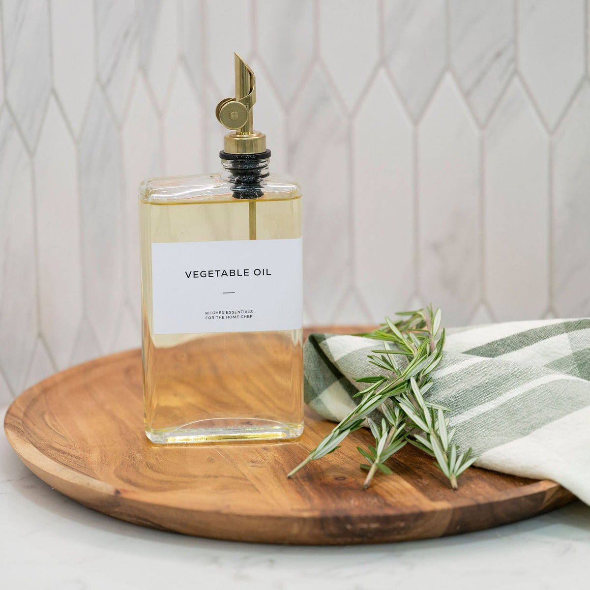 Glass Oil & Vinegar Book Bottle – 350ml Dispenser