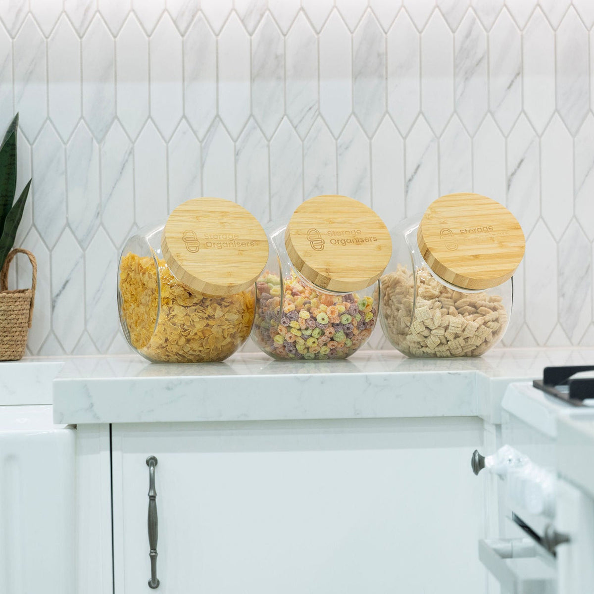 Round Tilt Glass Jar with Bamboo Lid – 4 L