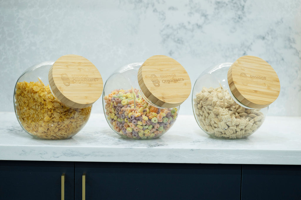 Round Tilt Glass Jar with Bamboo Lid – 4 L