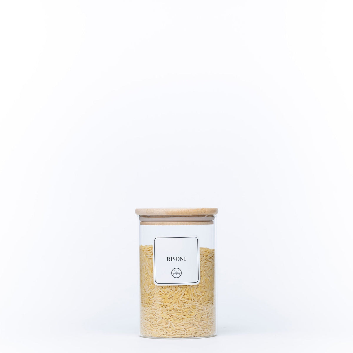 Glass Kitchen Jars with Lids, Bamboo, 8 Sizes