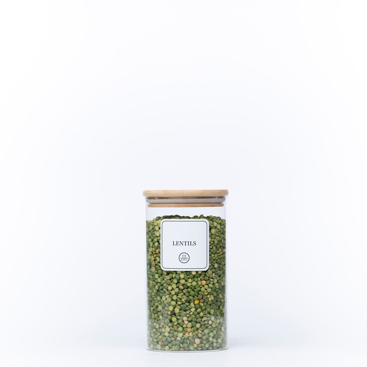 Glass Kitchen Jars with Lids, Bamboo, 8 Sizes