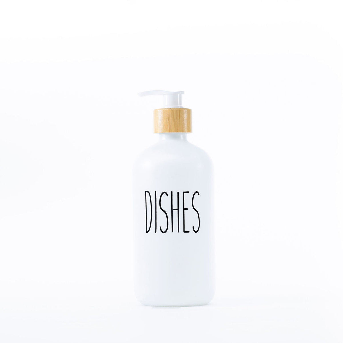 Glass Pump Bottles + Bamboo Tray – 500 ml Set