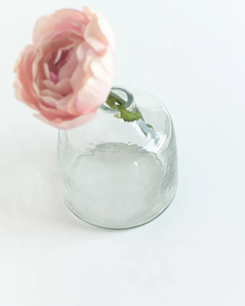 Bella Handblown Hammered Bud Vase