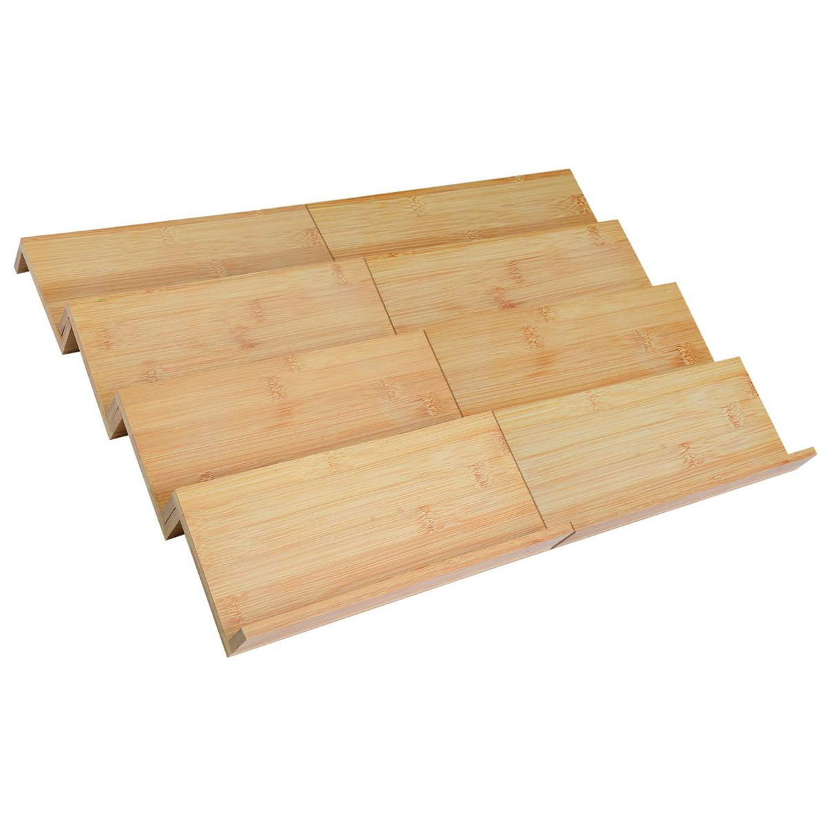 Bamboo Drawer Spice Rack – 8-Tier Organiser Set