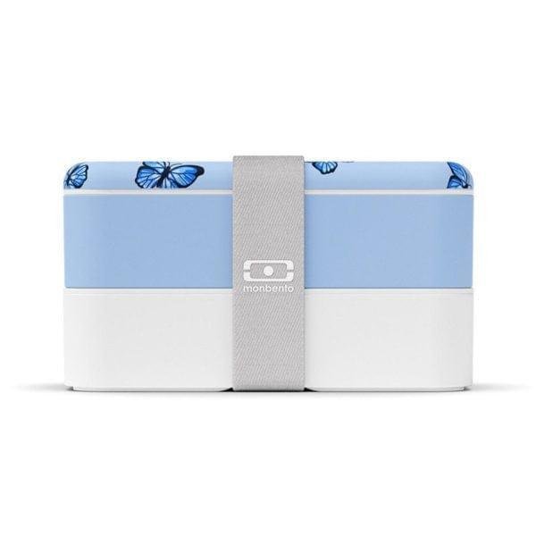 Monbento Original Graphic 1L Lunch Bento Box- Blue Butterfly Blue Butterfly