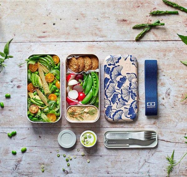 Monbento Original Graphic 1L Lunch Bento Box-Ginkgo Ginkgo
