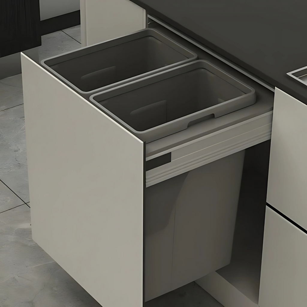 Pull-Out Kitchen Bin – 600mm Cabinet (2 × 35L)